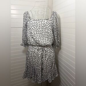 Altar'd State White Floral Square-Neck Romper